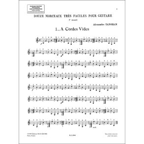 12 Morceaux Tres Faciles N 2 Guitare